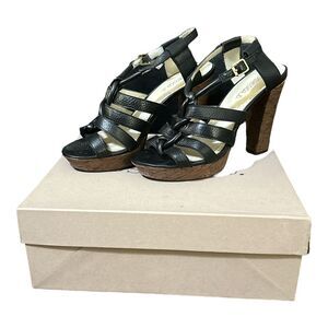 Rosegold Women Pallas Black Platform High Heel Sandals Size 7 M US / 37 EU